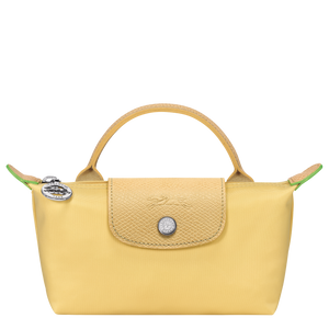 Le Pliage Green Pouch with handle Wheat