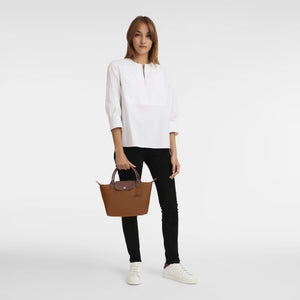Le Pliage Green S Handbag Cognac