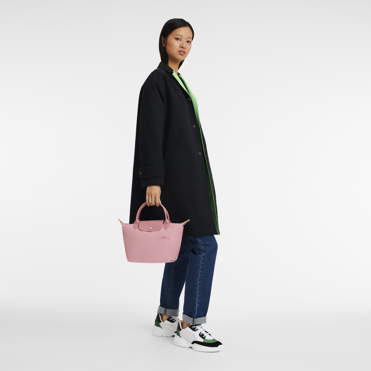 Le Pliage Green S Handbag Petal Pink