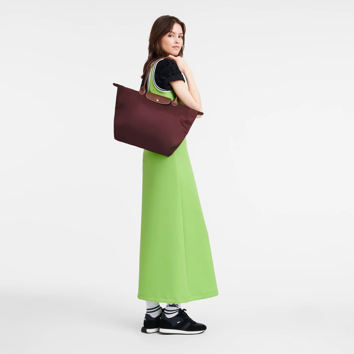 Le Pliage Original L Tote bag Burgundy