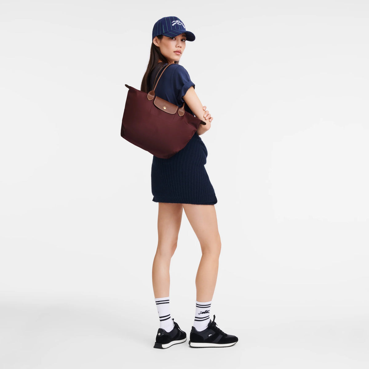 Le Pliage Original M Tote bag Burgundy