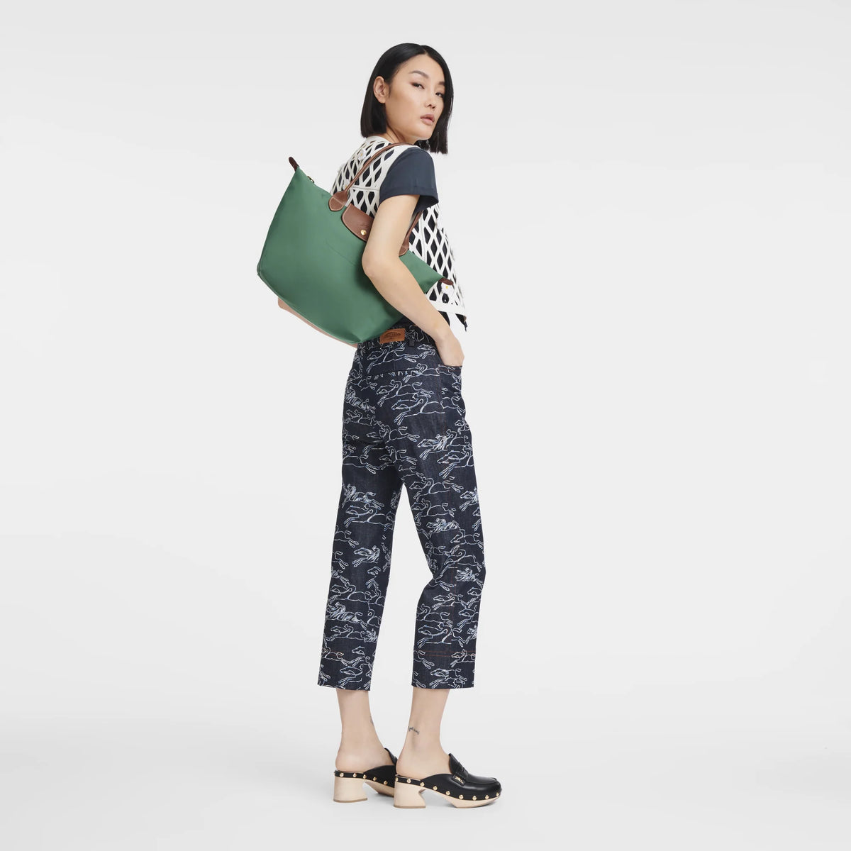 Le Pliage Original M Tote bag Sage
