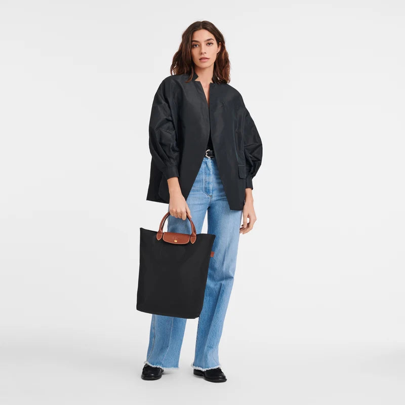 Le Pliage Original M Tote bag Vertical Black
