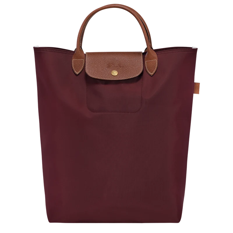 Le Pliage Original M Tote bag Vertical Burgundy