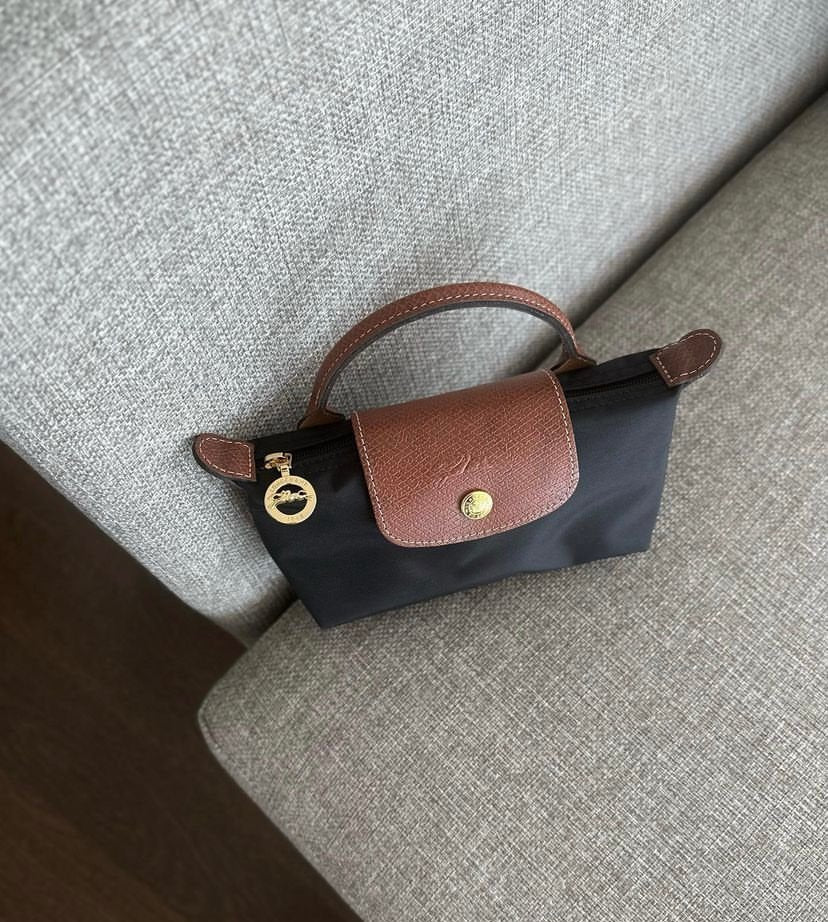 Le Pliage Original Pouch with handle Black