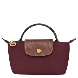 Le Pliage Original Pouch with handle Burgundy