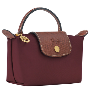 Le Pliage Original Pouch with handle Burgundy