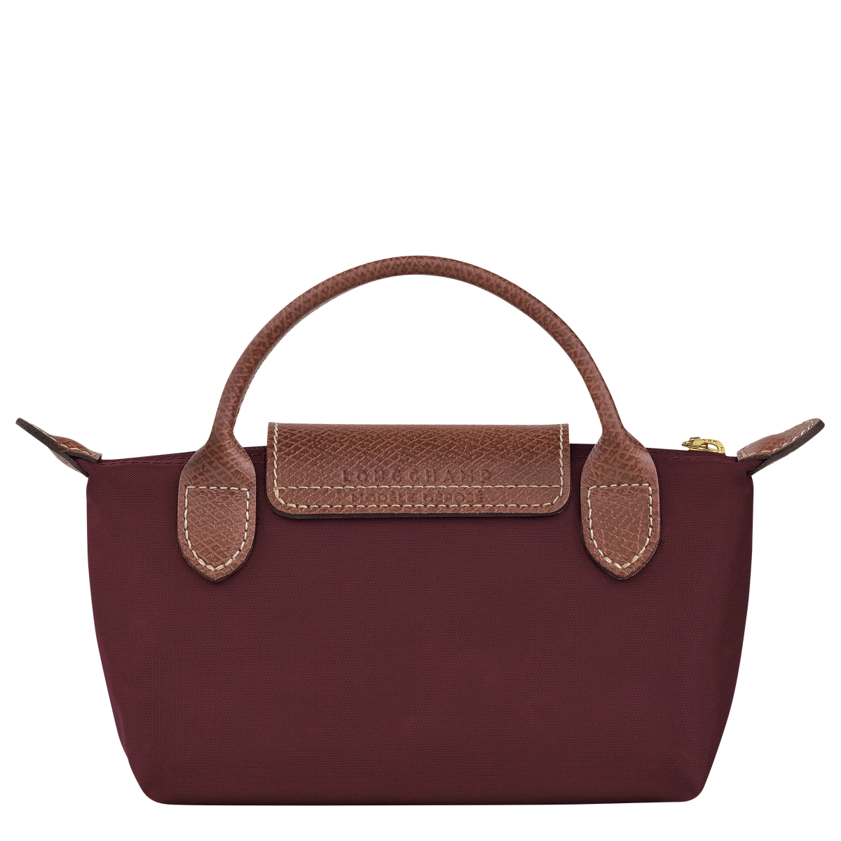 Le Pliage Original Pouch with handle Burgundy