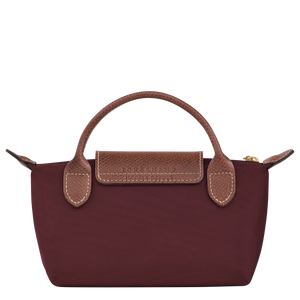 Le Pliage Original Pouch with handle Burgundy