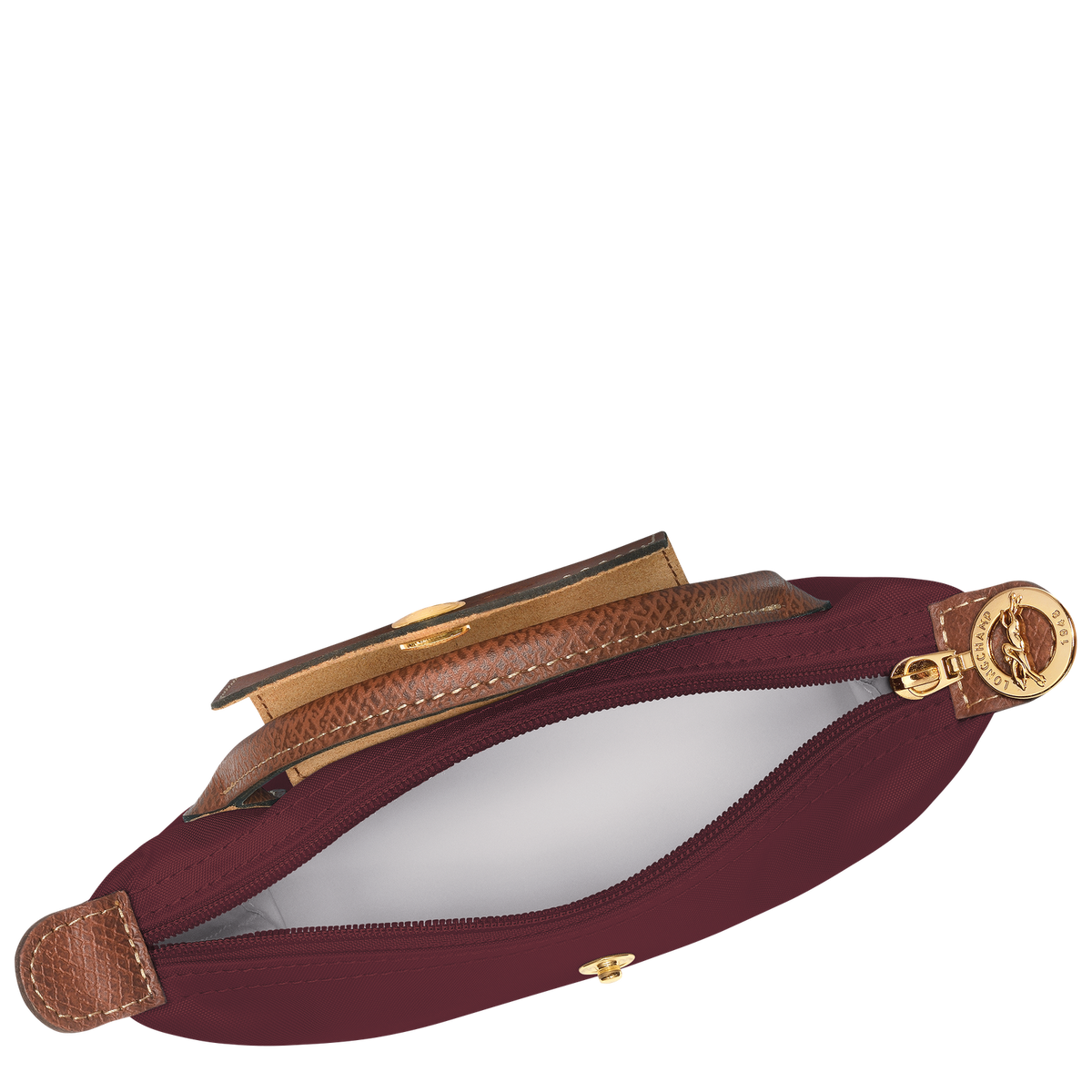 Le Pliage Original Pouch with handle Burgundy