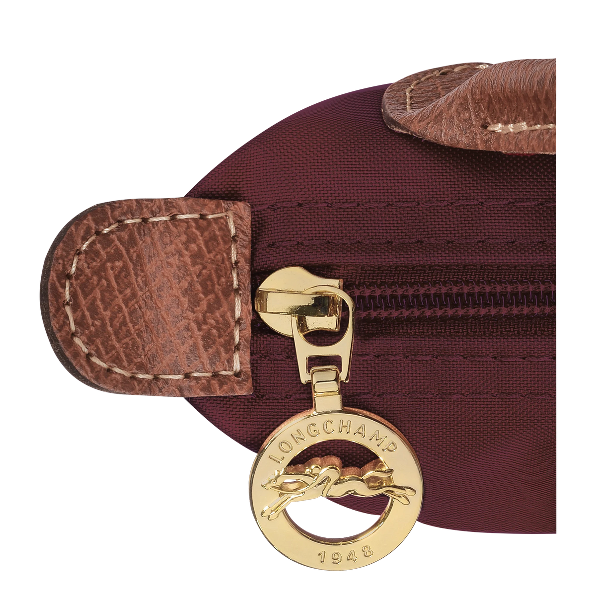 Le Pliage Original Pouch with handle Burgundy