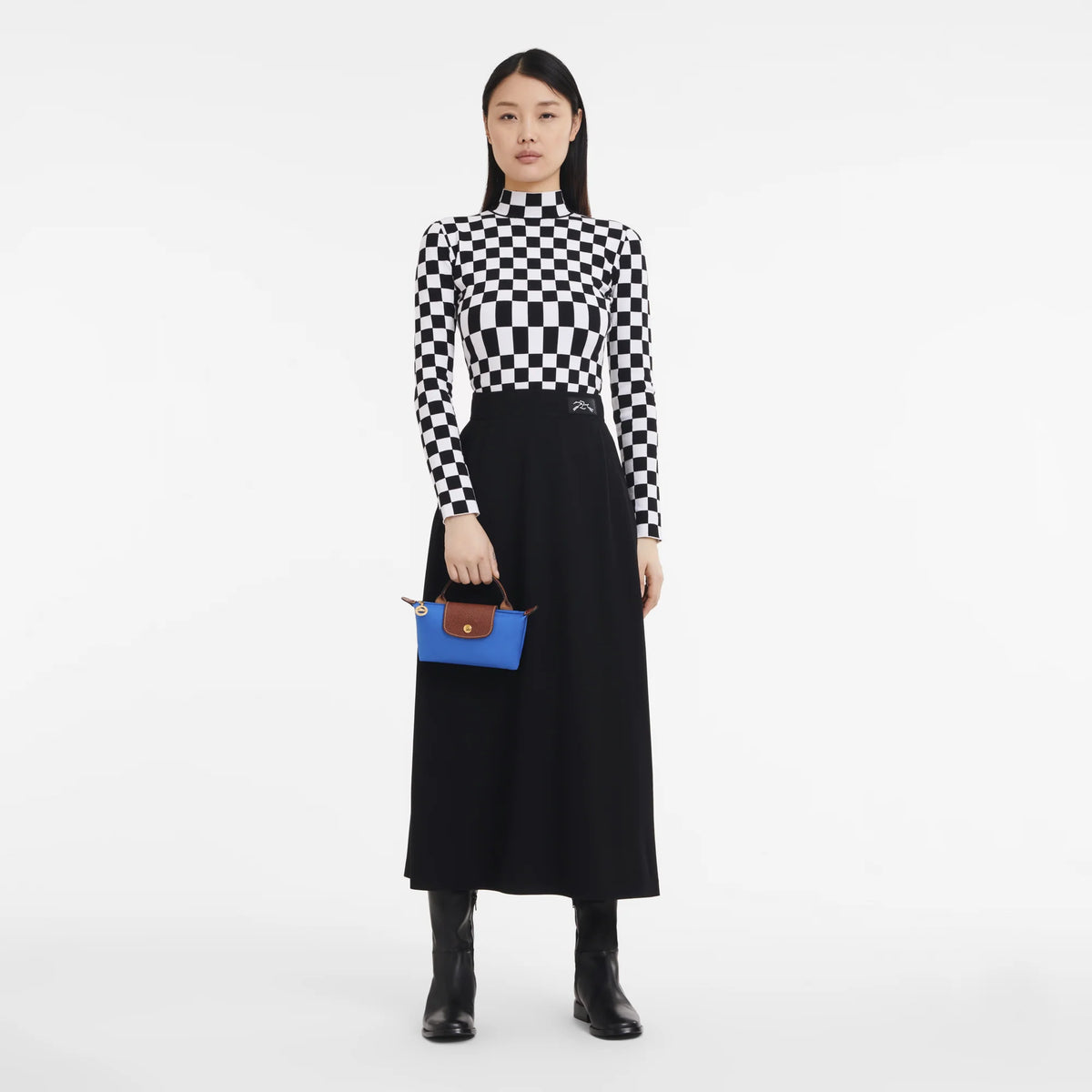Le Pliage Original Pouch with handle Cobalt