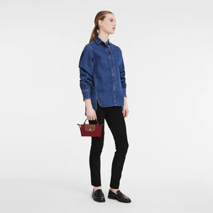 Le Pliage Original Pouch with handle Red