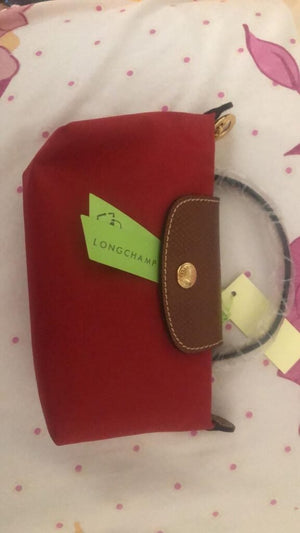 Le Pliage Original Pouch with handle Red