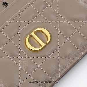 Dior Caro Freesia Card Holder For Women