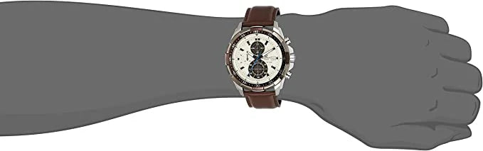 Casio Edifice Men’s Leather Watch EFR-539L-7BV
