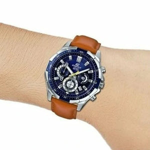 Casio Edifice Men’s Leather Watch EFR-554L-2AV