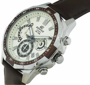 Casio Edifice Men’s Leather Watch EFR-554L-7AV