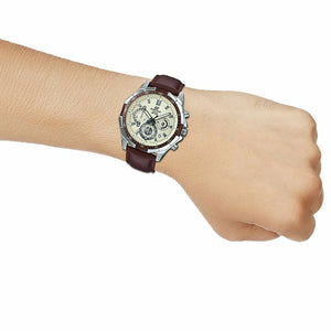 Casio Edifice Men’s Leather Watch EFR-554L-7AV