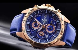 Casio Edifice Men’s Leather Watch EFR-556PC-2AV