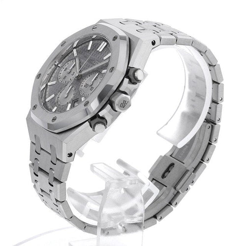 Audemars Piguet Royal Oak Offshore men's watch with stainless steel case, black dial, and chronograph features.