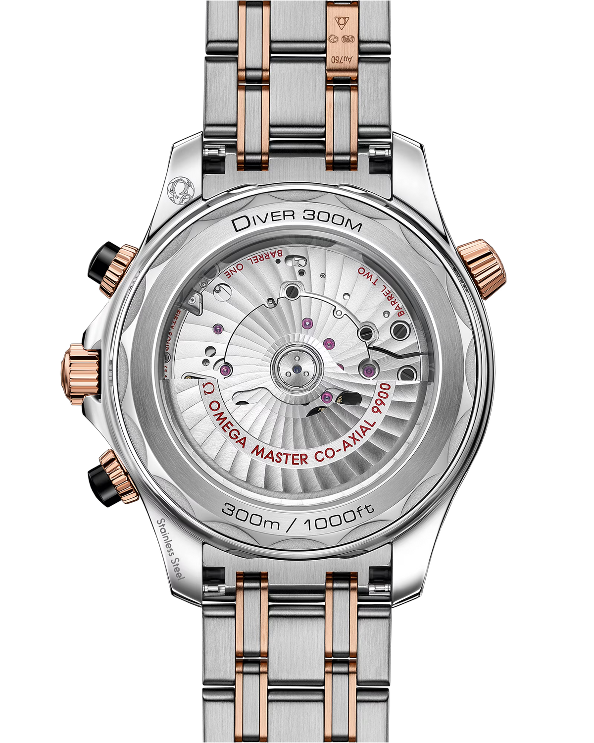 Omega Seamaster Diver 300M 44 mm فولاذ ‑ ذهب Sedna على الفولاذ ذهب Sedna