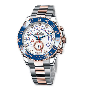 ROLEX YACHT MASTER II WATCH WHITE WITH STAINLESS STEEL ROSE GOLD&SILVER BELT