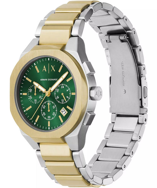 Armani Exchange Sync AX4184 original watch with a sleek wine-colored dial and stainless steel strap.
