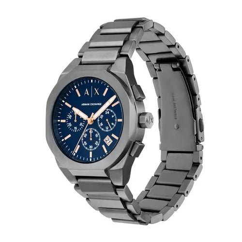 Armani Exchange Sync AX4182 original watch with a sleek wine-colored dial and stainless steel band.