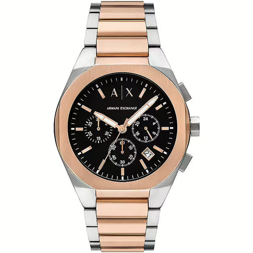 Armani Exchange Sync AX4181 original watch with a wine-colored dial and stainless steel band, showcasing a sleek, modern design.