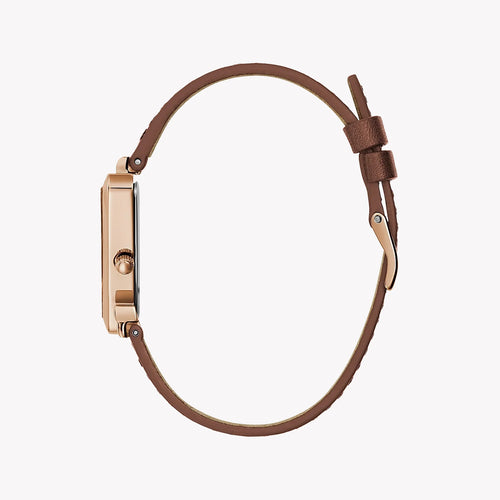 Guess women's original watch GW0548L2 with a wine-colored dial and stainless steel band, showcasing elegant jewelry-style design.