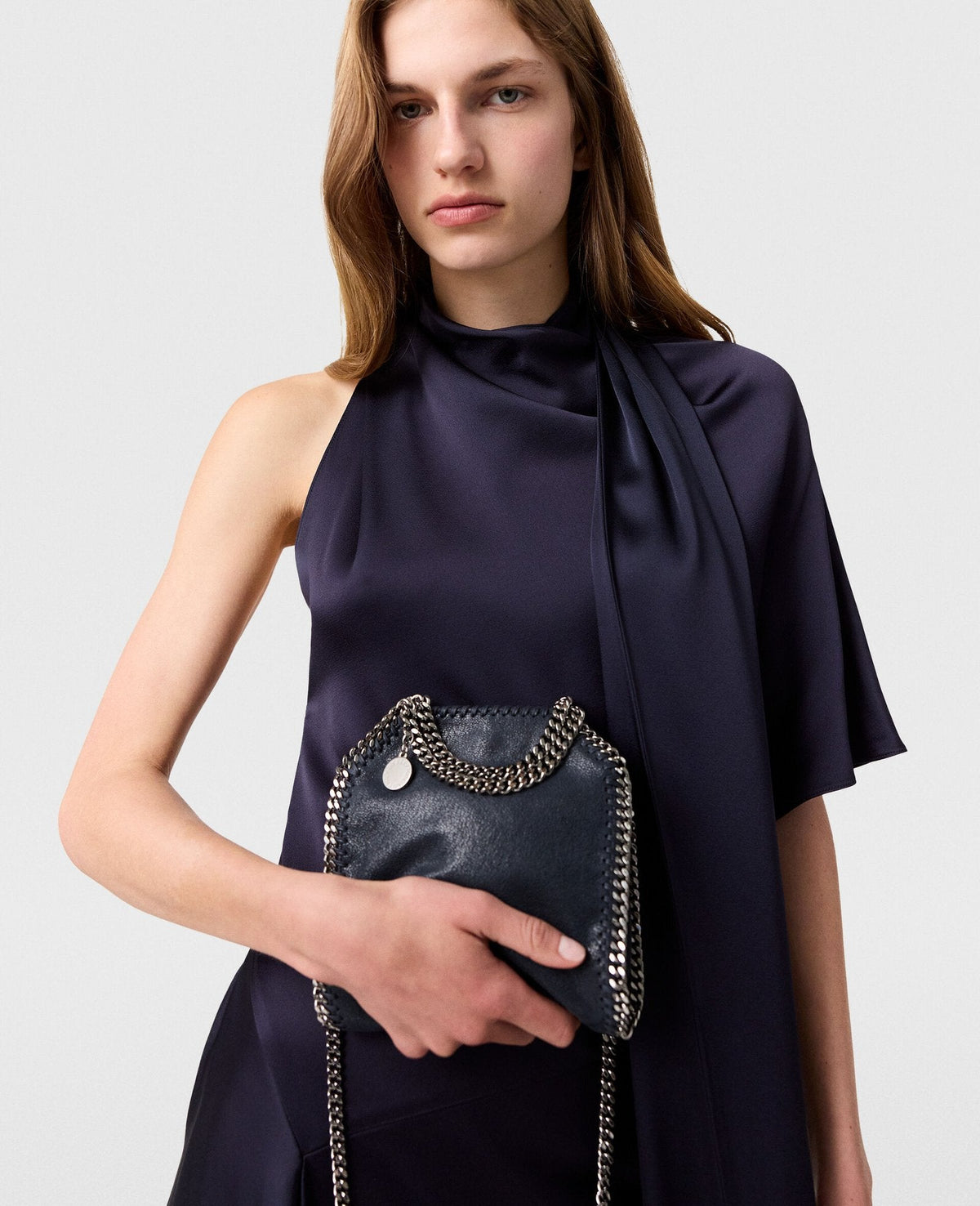 Stella McCartney Falabella Tiny Tote Bag Black Midnight