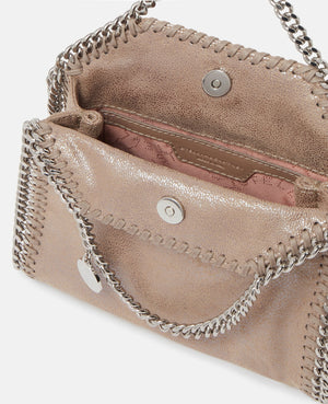 Stella McCartney Falabella Tiny Tote Bag Black Pink pearl