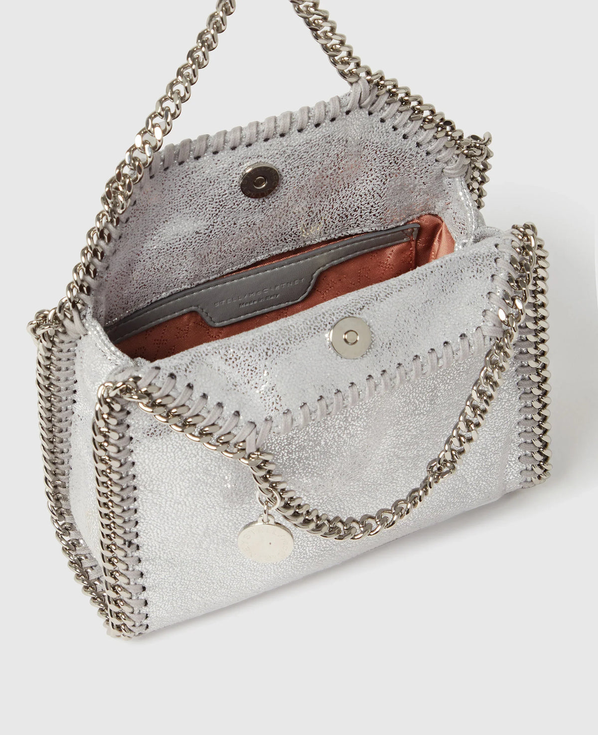 Stella McCartney Falabella Tiny Tote Bag Black Silver