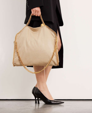 Stella McCartney Falabella Fold over tote bag Beige