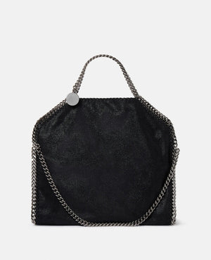 Stella McCartney Falabella chain-trimmed tote bag Black Silver