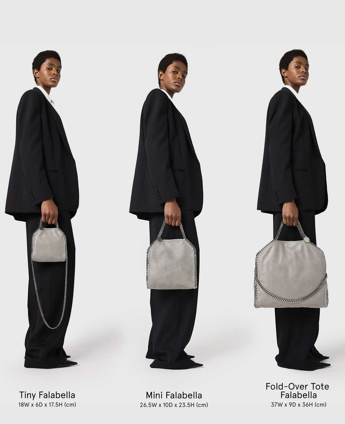 Stella McCartney Falabella chain-trimmed tote bag Black Silver