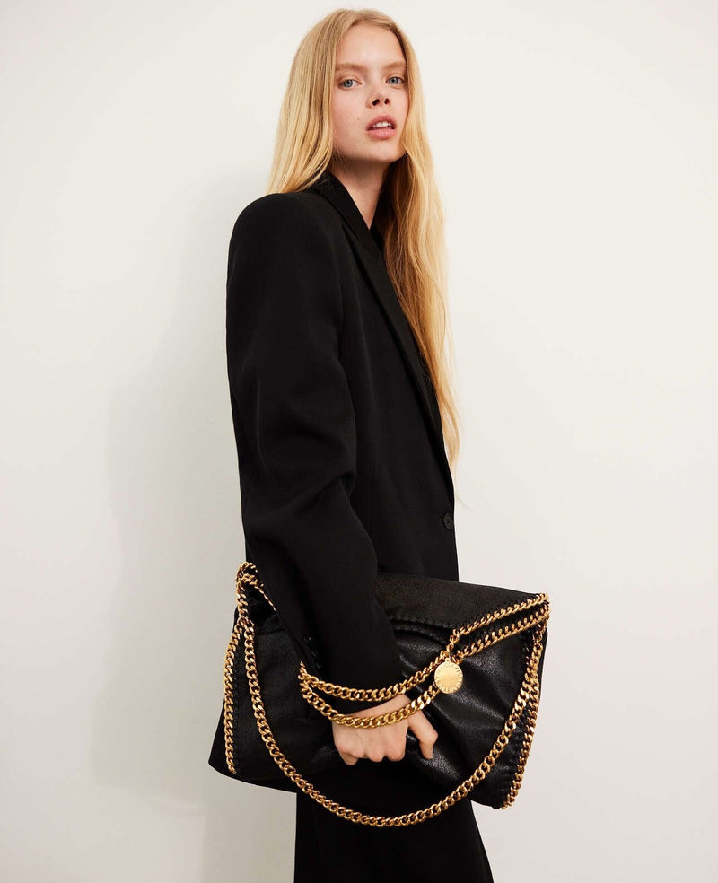 Stella McCartney Falabella chain-fold over tote bag Black gold