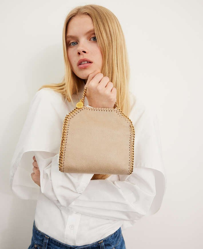 Stella McCartney Falabella Tiny Tote Bag Clotted Cream