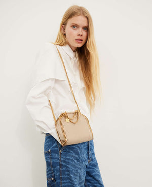 Stella McCartney Falabella Tiny Tote Bag Clotted Cream