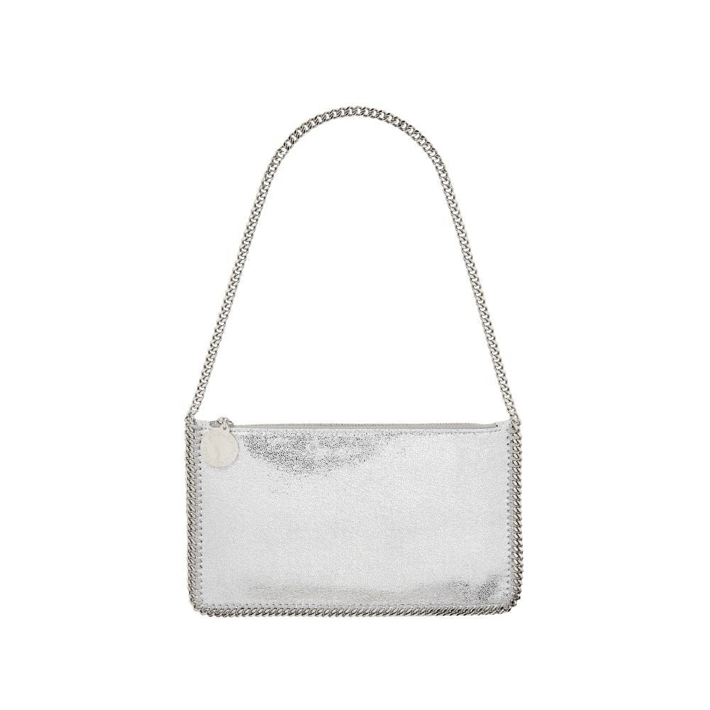 STELLA MCCARTNEY Falabella Pochette in Faux Shaggy Deer Grey