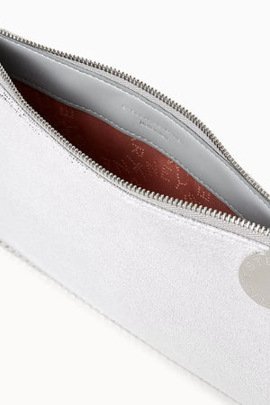 STELLA MCCARTNEY Falabella Pochette in Faux Shaggy Deer Grey