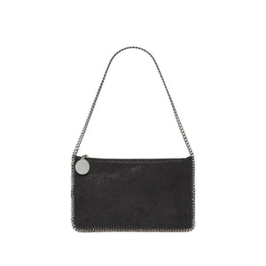 STELLA MCCARTNEY Falabella Pochette in Shaggy Deer Black Silver