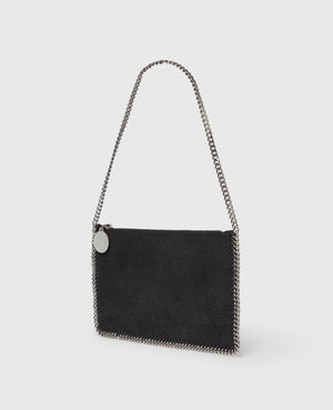 STELLA MCCARTNEY Falabella Pochette in Shaggy Deer Black Silver
