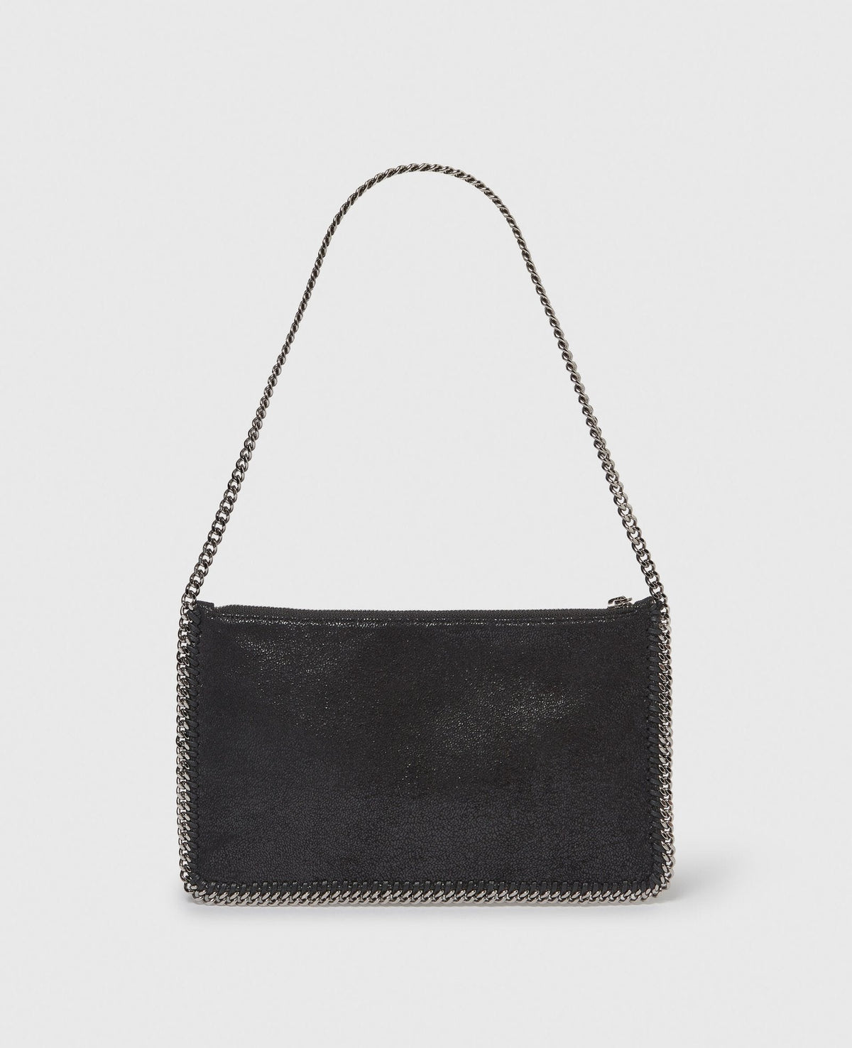 STELLA MCCARTNEY Falabella Pochette in Shaggy Deer Black Silver