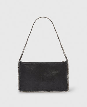 STELLA MCCARTNEY Falabella Pochette in Shaggy Deer Black Silver
