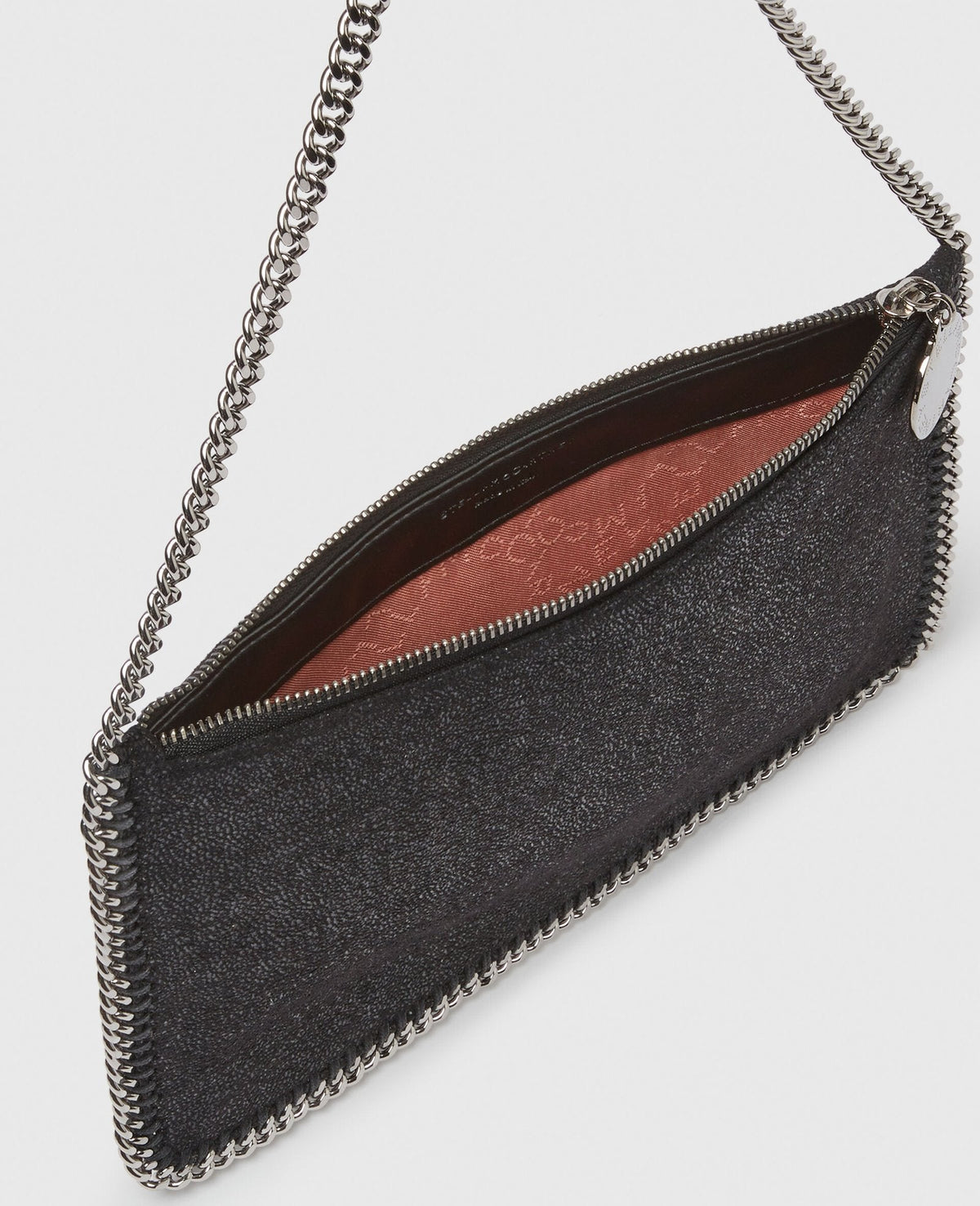 STELLA MCCARTNEY Falabella Pochette in Shaggy Deer Black Silver