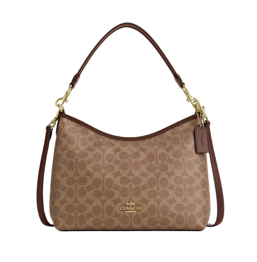 Coach Laurel Shoulder Bag In Signature Canvas Tan Brown