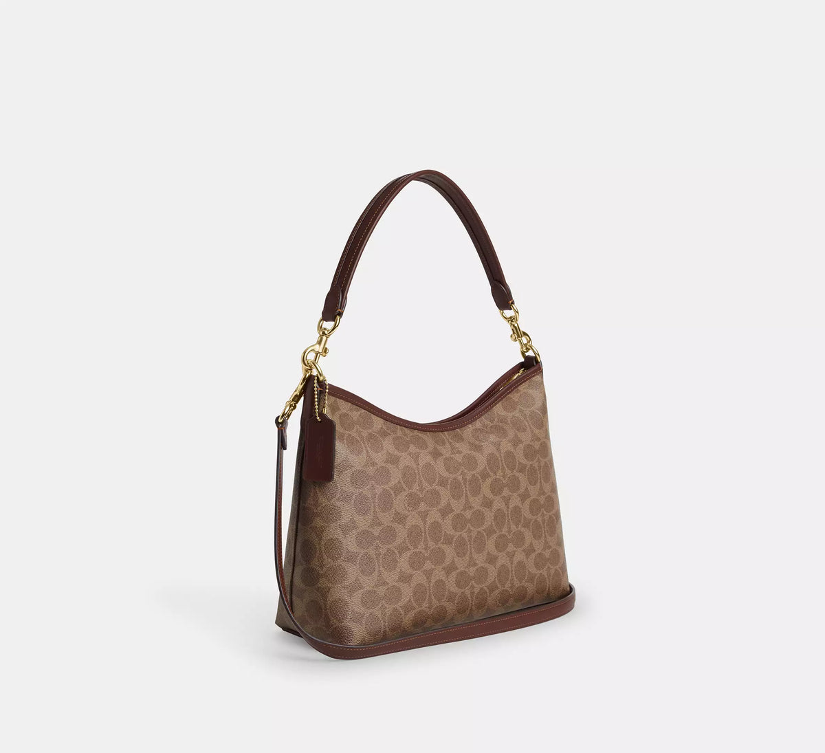 Coach Laurel Shoulder Bag In Signature Canvas Tan Brown