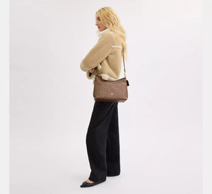 Coach Laurel Shoulder Bag In Signature Canvas Tan Brown